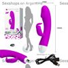 Vibrador 2 motores con estimulador de clitoris recarga USB